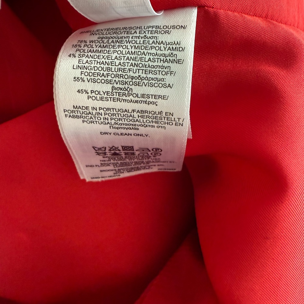 Brooks Brothers Dress Size 6 Red Form Fitting Wool Holiday Estethia G.B. Conte - Picture 11 of 11
